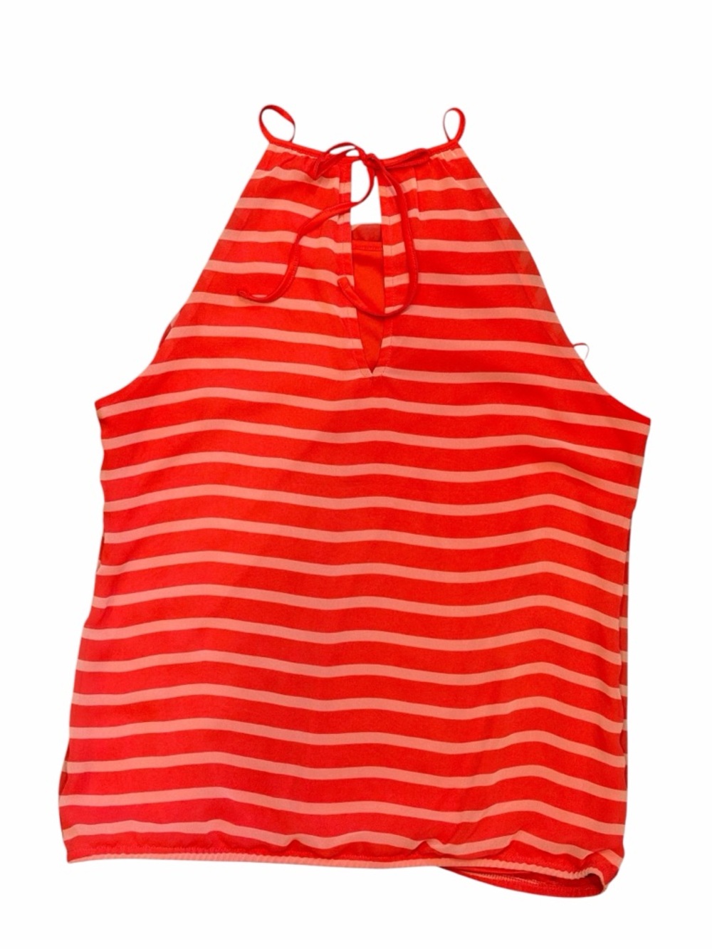 Express Orange Coral Striped Halter Top Small Beach Vacation Summer Tank - Picture 6 of 6